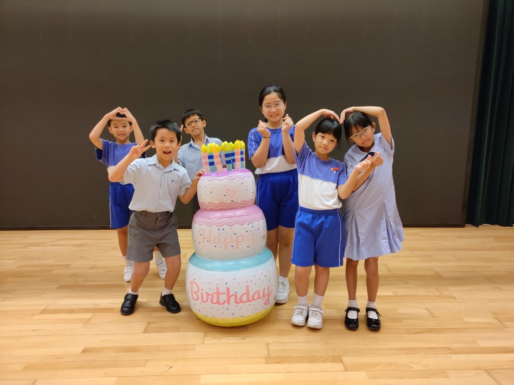 生日開心大使每月在校園與師生共慶生辰。（圖片來源：受訪學校提供）