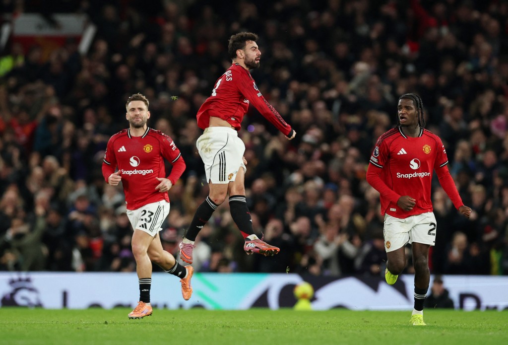 曼聯隊長般如費南迪斯攻入一球。路透社