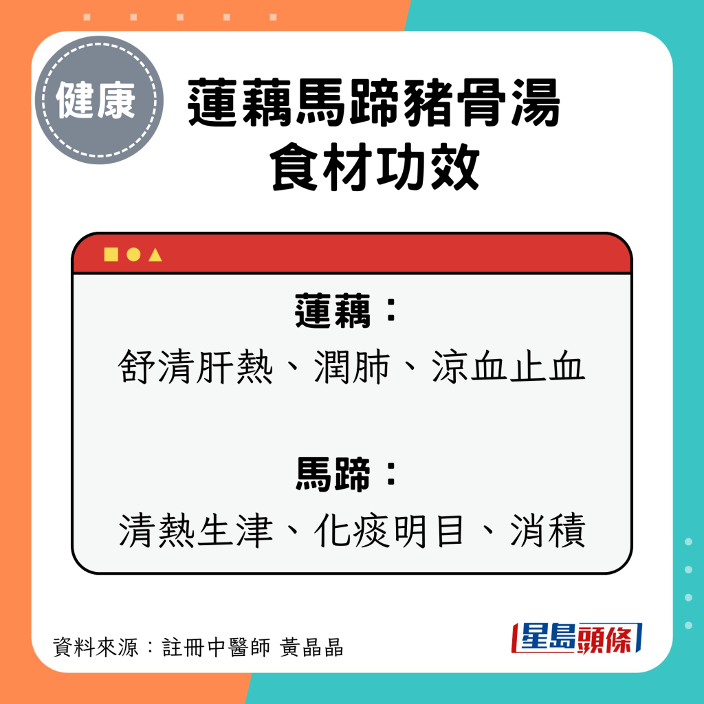 大暑节气养生汤水食疗｜莲藕马蹄猪骨汤 食材功效（莲藕、马蹄）