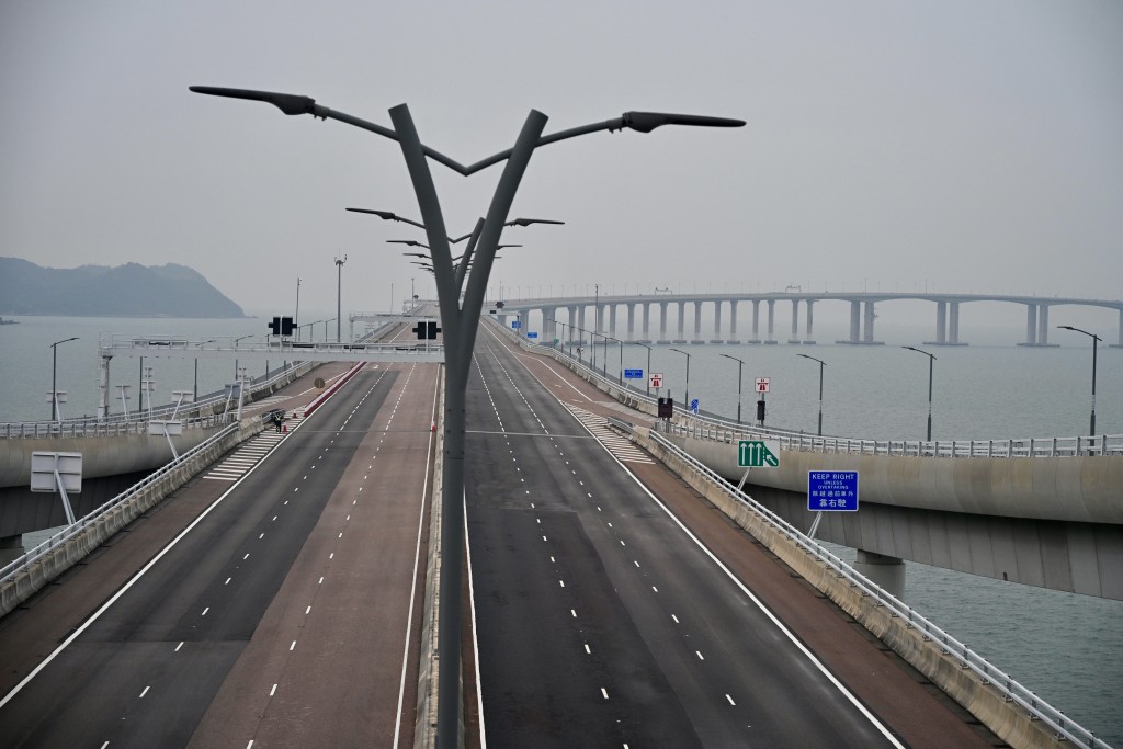 比賽當日,港珠澳大橋將會封閉。資料圖片 比賽當日,港珠澳大橋將會封閉。資料圖片