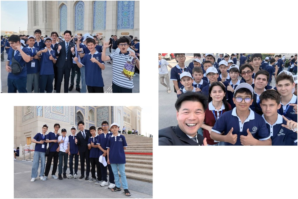 行程期間，湯文龍亦與剛抵達烏茲別克斯坦參加 AL Khwarizmi International Mathematical Olympiad 的學生交流。。香港律師會fb