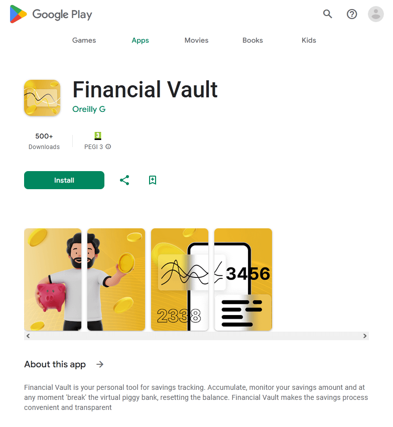 Financial Vault自动加载诈骗网站，鼓励潜在受害者成为「投资者」。