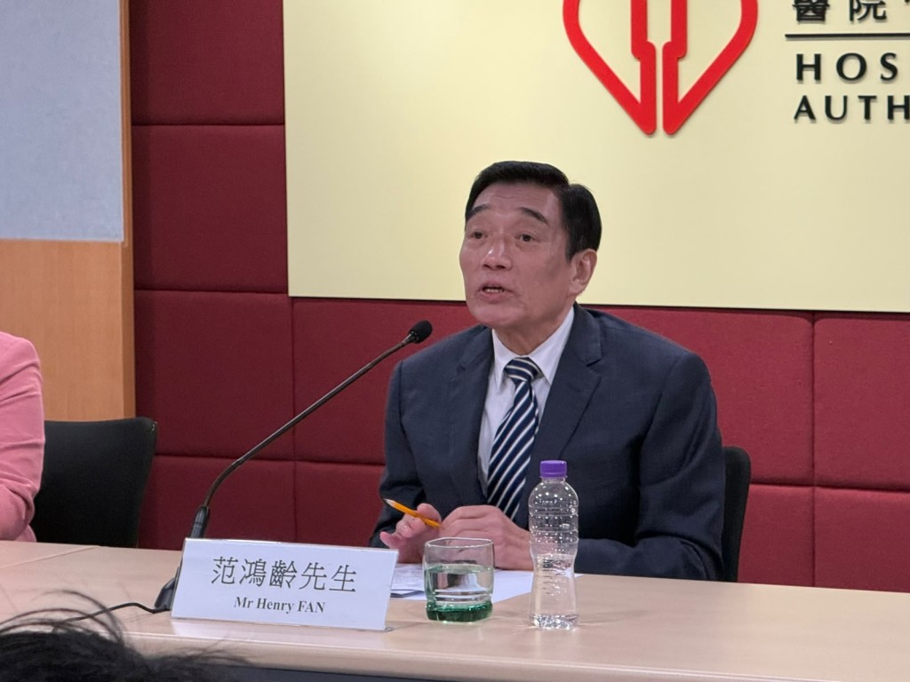 醫管局主席范鴻齡。伍萬庭攝