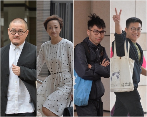 案中其中名被告，左起:邵家臻、陳淑莊、鍾耀華及黃浩銘。