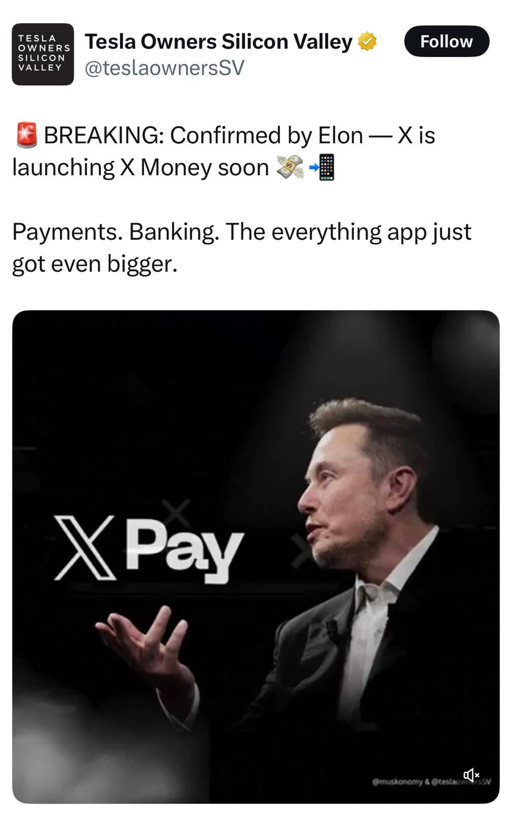 有社交平台帳號指X Pay快將推出。