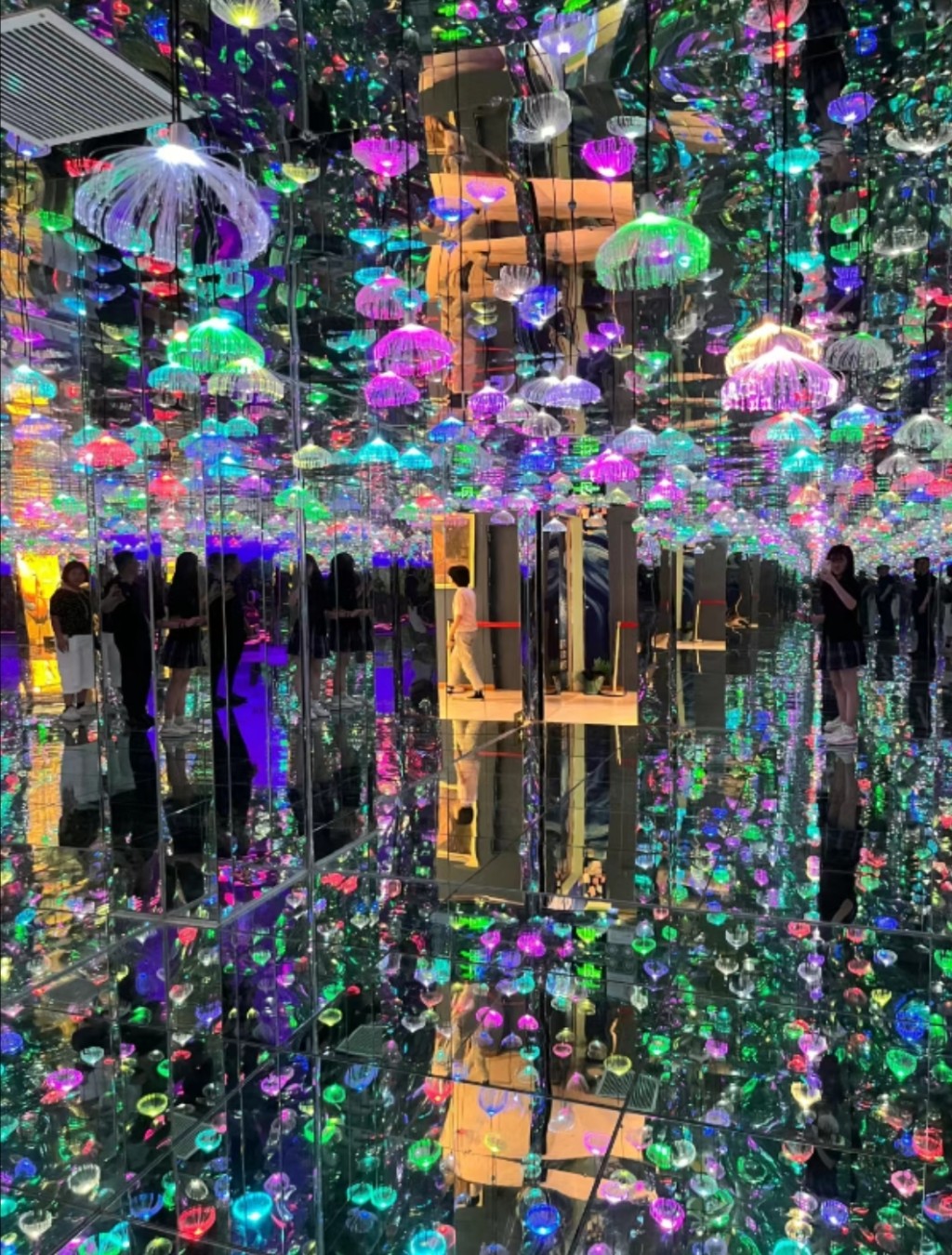 東莞好去處2024｜7. 畫遊梵高沉浸式藝術館　藝術館以梵高作品為主題，設有沉浸式藝術互動裝置，利用光影特效、空間錯覺營造出色彩斑斕的夢幻世界。（圖片來源：小紅書）