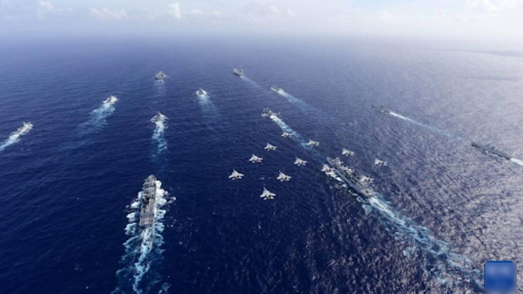 遼寧艦、山東艦雙航母編隊，已完成遠海實戰化訓練。新華社資料圖片