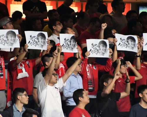 港足上月在香港大球場先後對戰巴林及柬埔寨,期間有港球迷噓國歌。資料圖片
