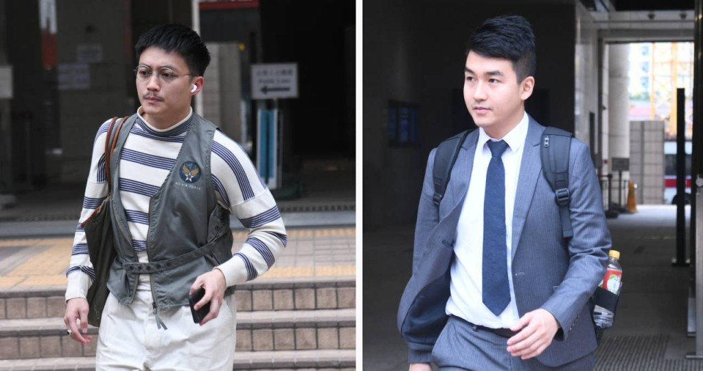 初選案，李予信（左）及鄭達鴻（右）今日出庭。  何健勇攝
