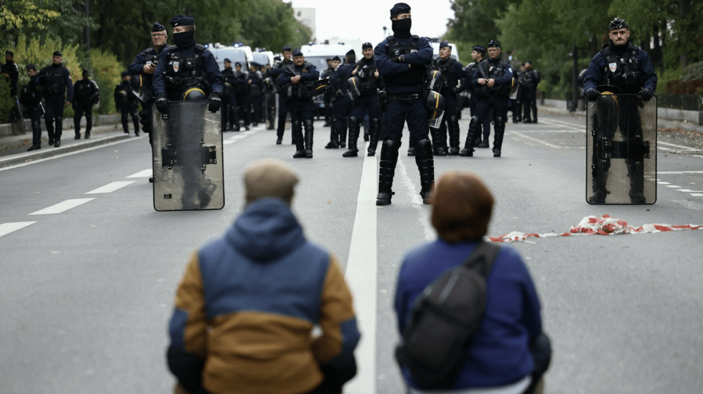 22日,有法國民眾不理警方反對舉行集會。路透社 22日,有法國民眾不理警方反對舉行集會。路透社