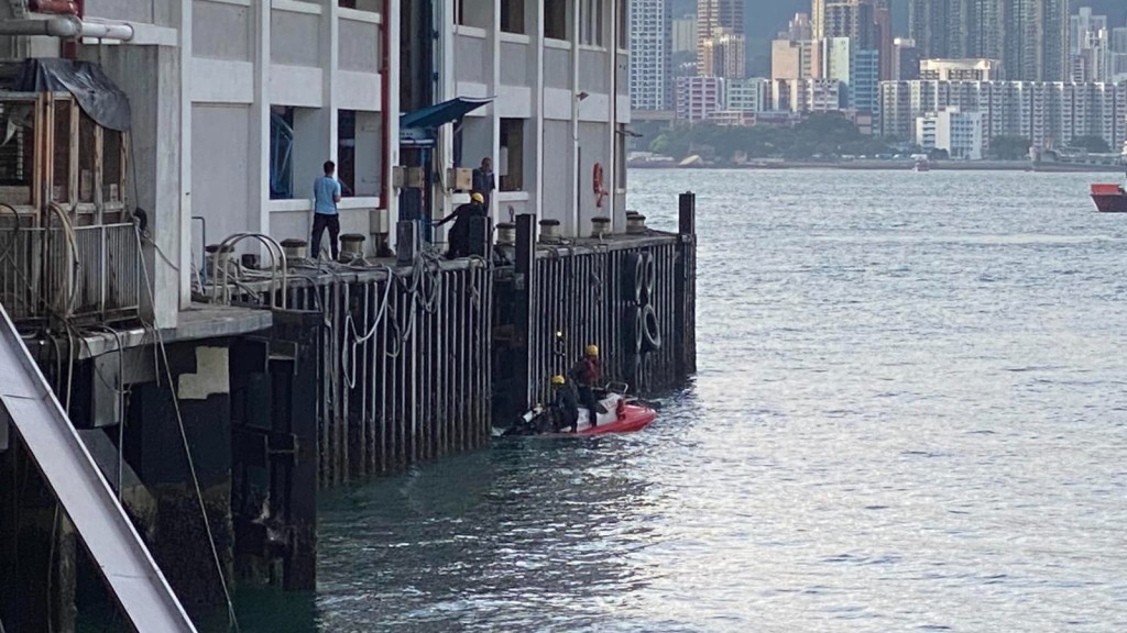水警及消防在场搜索失踪男子。fb「香港突发事故报料区及讨论区」图片