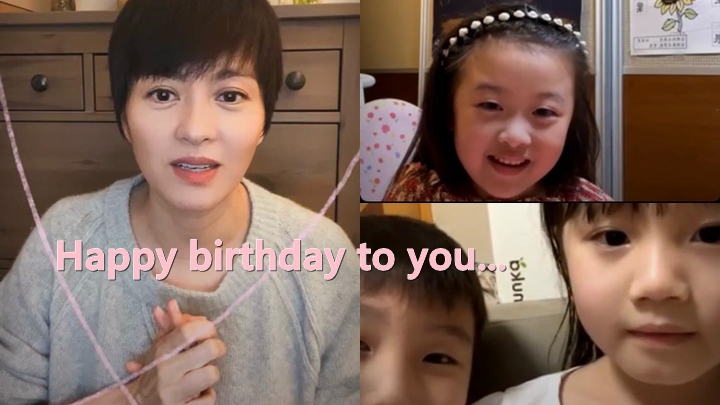 梁詠琪46歲生日開live,各地歌迷唱生日歌送祝福。