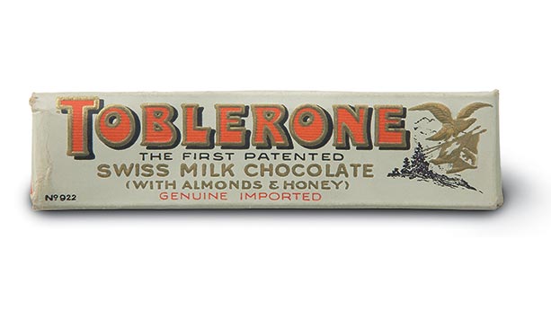 1908年第一条Toblerone。Mondelez International网图
