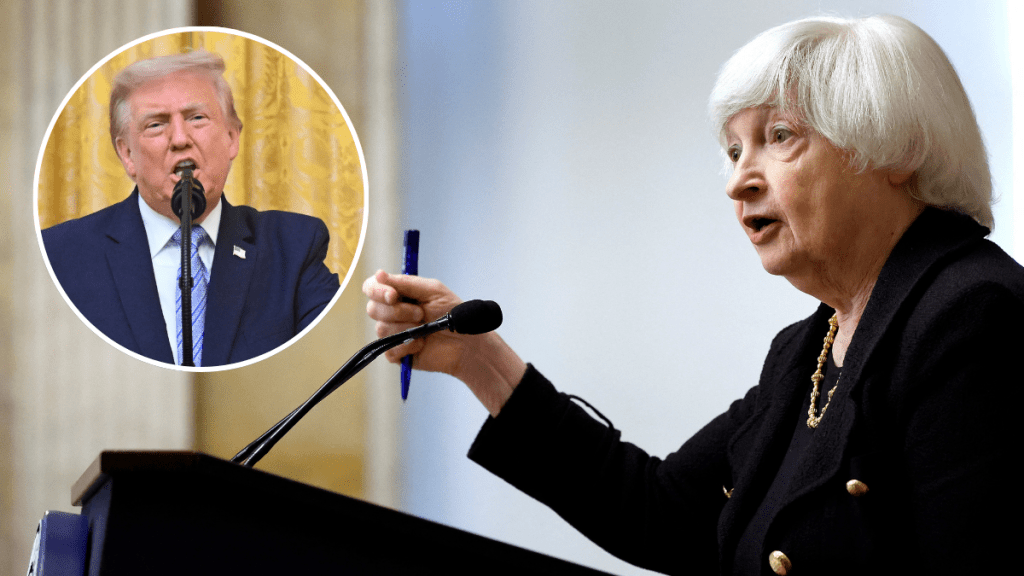 美國前財政部長耶倫（Janet Yellen）日前公開批評總統特朗普對待盟友的方式。法新社