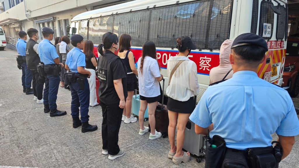跨部門新界南打擊非法勞工 拘捕29人。警方圖片