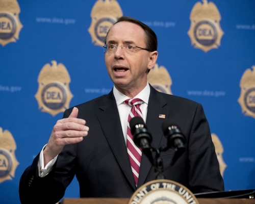 美國副司法部長羅森斯坦(Rod Rosenstein)。AP
