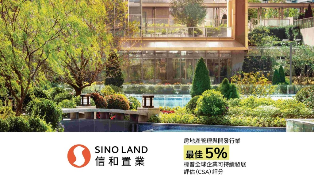 信和置業於標普全球《可持續發展年鑑2026》中獲評為其行業全球前5%企業之一，是次評選涵蓋全球逾9,200家企業。