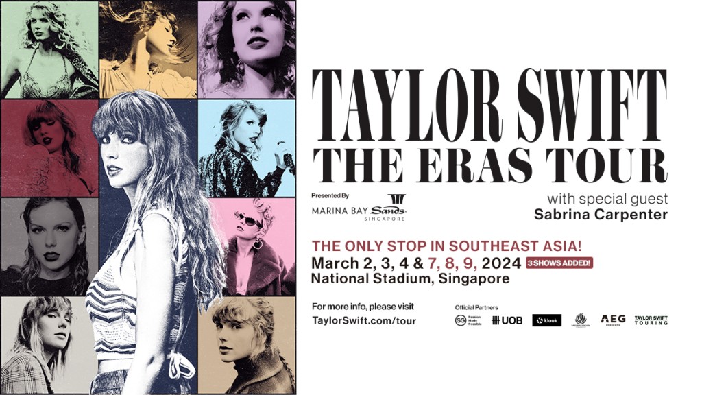 美國樂壇天后Taylor Swift由3月2至9日在新加坡舉行6場演唱會。