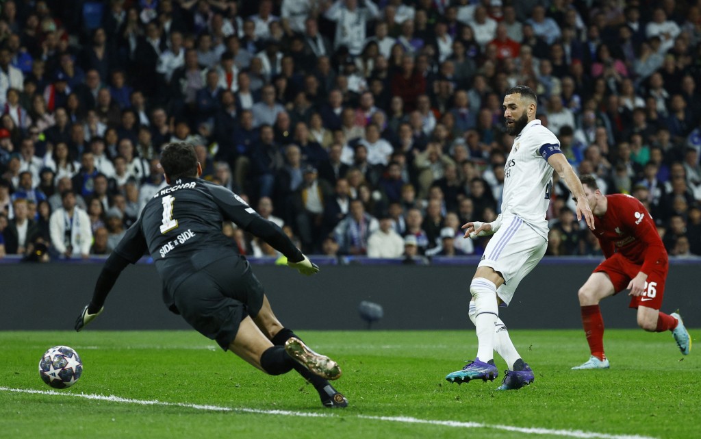 皇家馬德里憑賓斯馬(Benzema)78分鐘的入球，以1：0再在主場輕取利物浦。Reuters