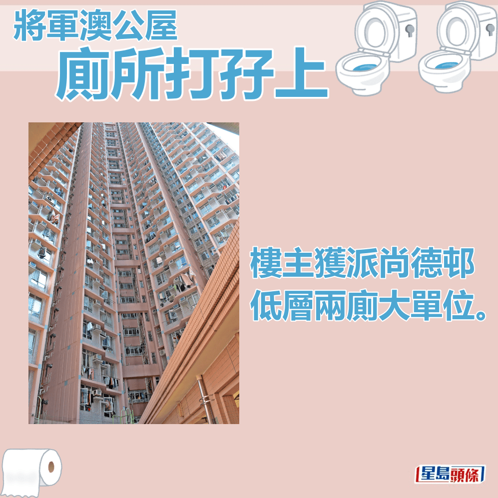 楼主获派尚德邨低层两厕大单位。资料图片  ​