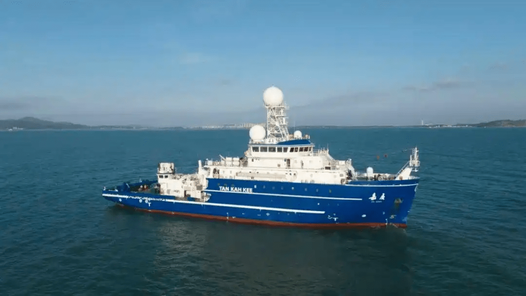 「嘉庚」號科考船。 廈門大學資料圖 「嘉庚」號科考船。 廈門大學資料圖