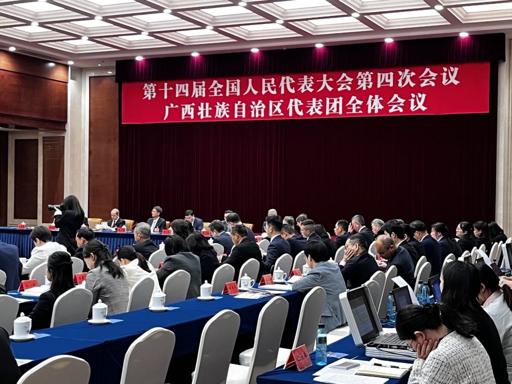 廣西壯族自治區代表團今日（6日）舉行全體會議。