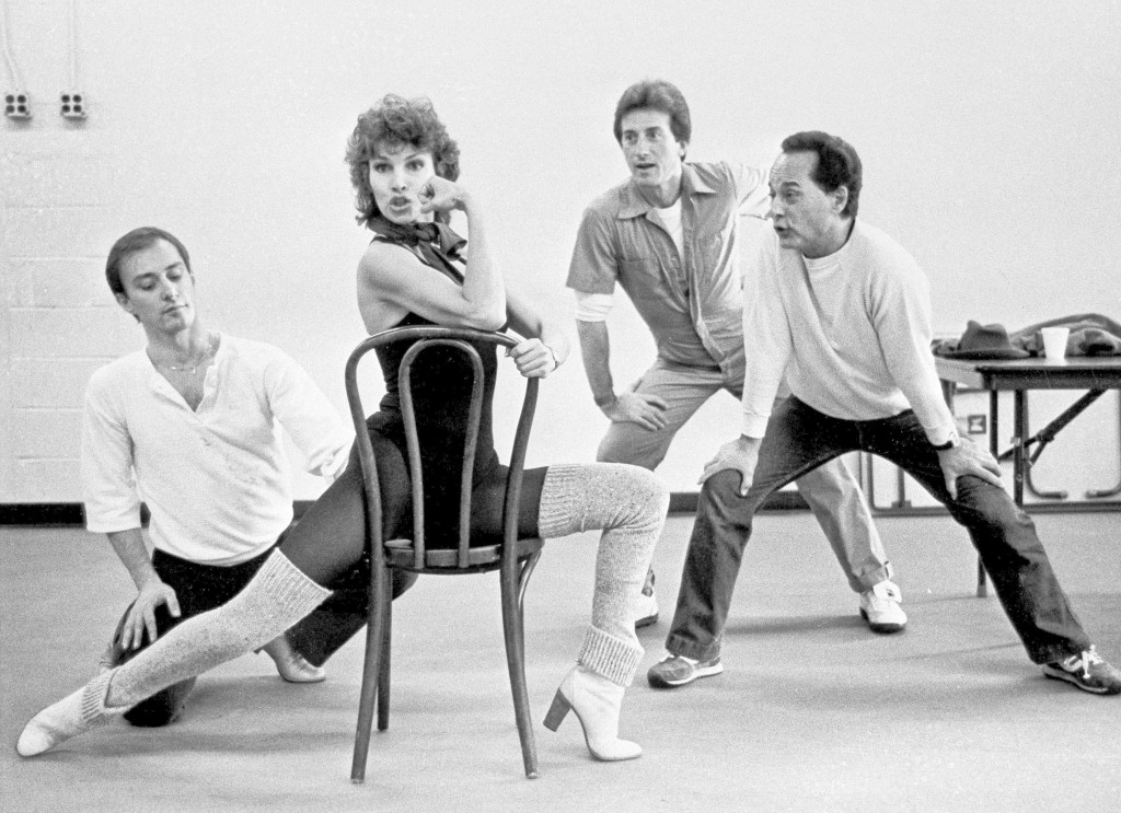1981年美國女星Raquel Welch百老匯演出《年度女性》的彩排中。AP