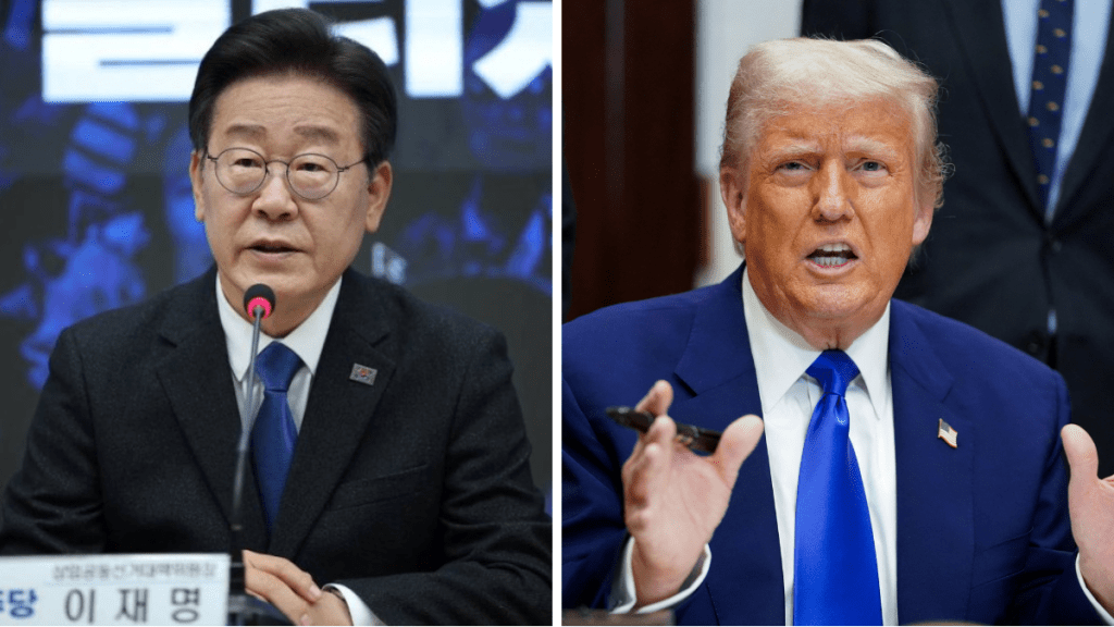 南韓總統李在明或於今天同美國總統特朗普通電話。路透社