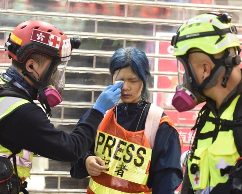 記協指警方阻礙記者採訪違基本法。資料圖片