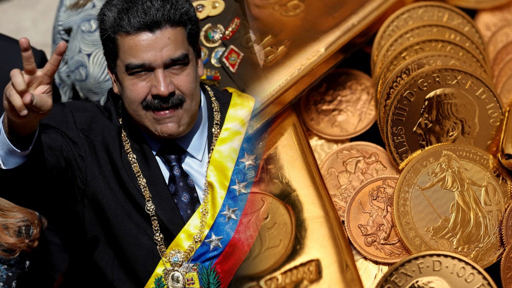 馬杜羅執政頭3年，已將113公噸官方黃金儲備運往瑞士。 路透社/星島拼圖