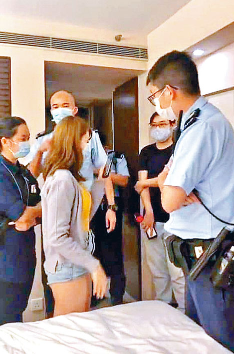 警方到場調查拘捕搣時潘等三人。
