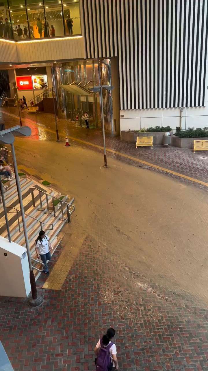 黃泥水一直向下流形成「黃河」。網上片段截圖 黃泥水一直向下流形成「黃河」。網上片段截圖