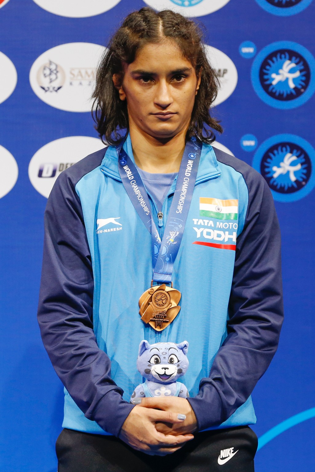 福加特（Vinesh Phogat）原本是53公斤㚫选手。 美联社