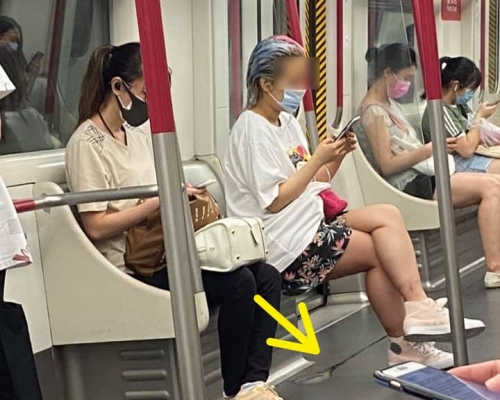 怪大媽港鐵內小便。將軍澳主場FB