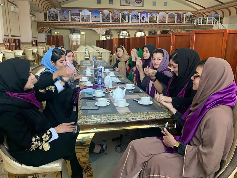 部分婦女在喀布爾舉行聚會。AP 