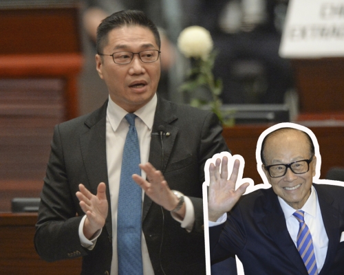 邵家輝指李嘉誠早前曾向業界捐贈約20億元，正常不會「貪你個億幾（補助）」。 資料圖片