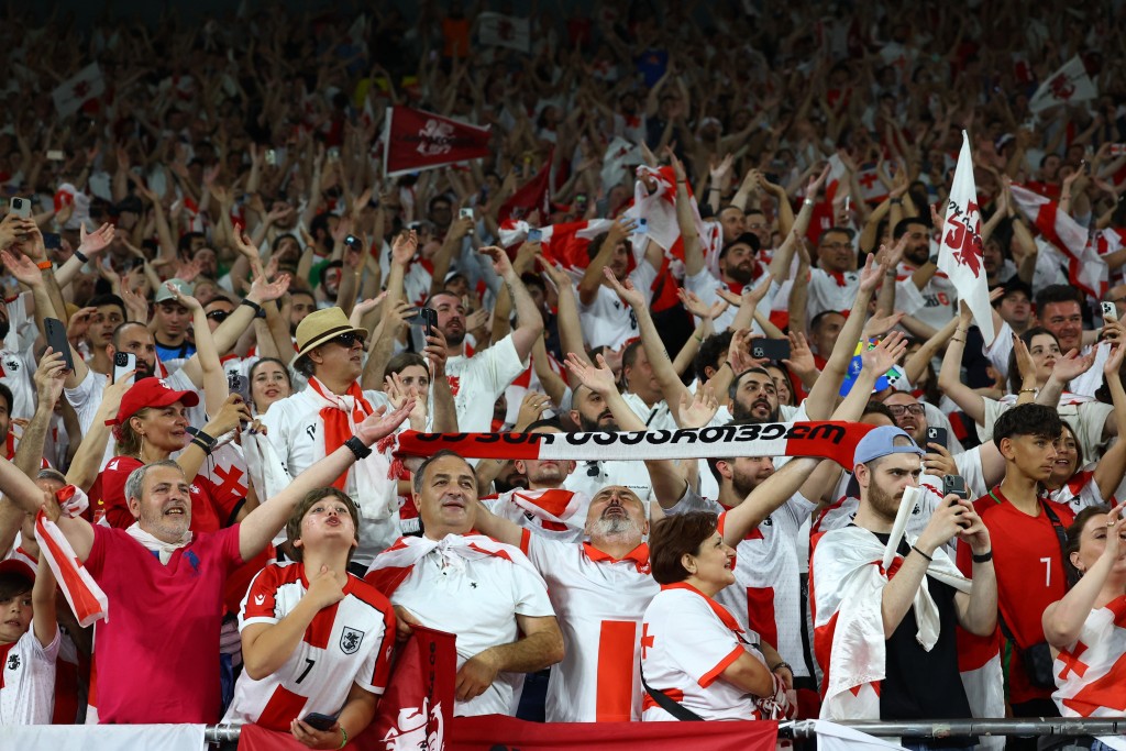 格魯吉亞球迷十分興奮。Reuters