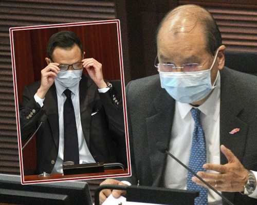 張建宗批評郭榮鏗(小圖)不負責任,以全港市民福祉為注碼。資料圖片