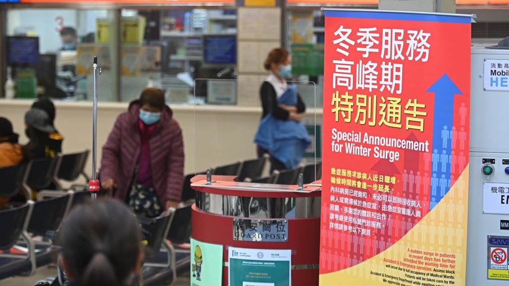 昨日公立醫院急症室錄得4357人求診。 資料圖片