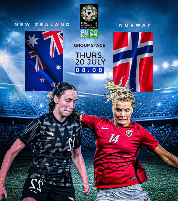 揭幕战新西兰对挪威正正在位于奥克兰的伊甸公园球场举行。网上图片