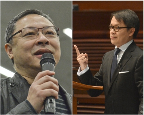 陳克勤(右)認為戴耀廷的言論並非學術討論,帶有煽動性。