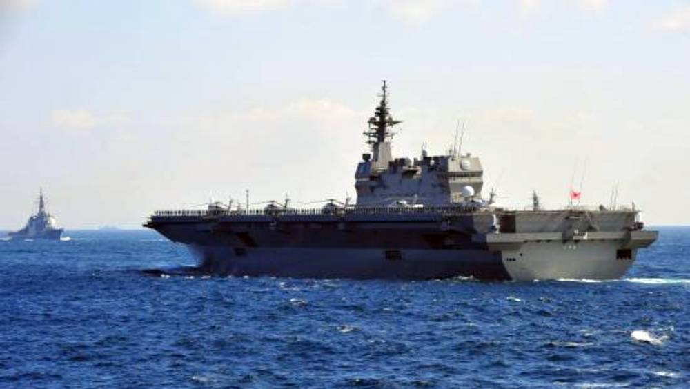 日自衛隊艦艇。 中新社