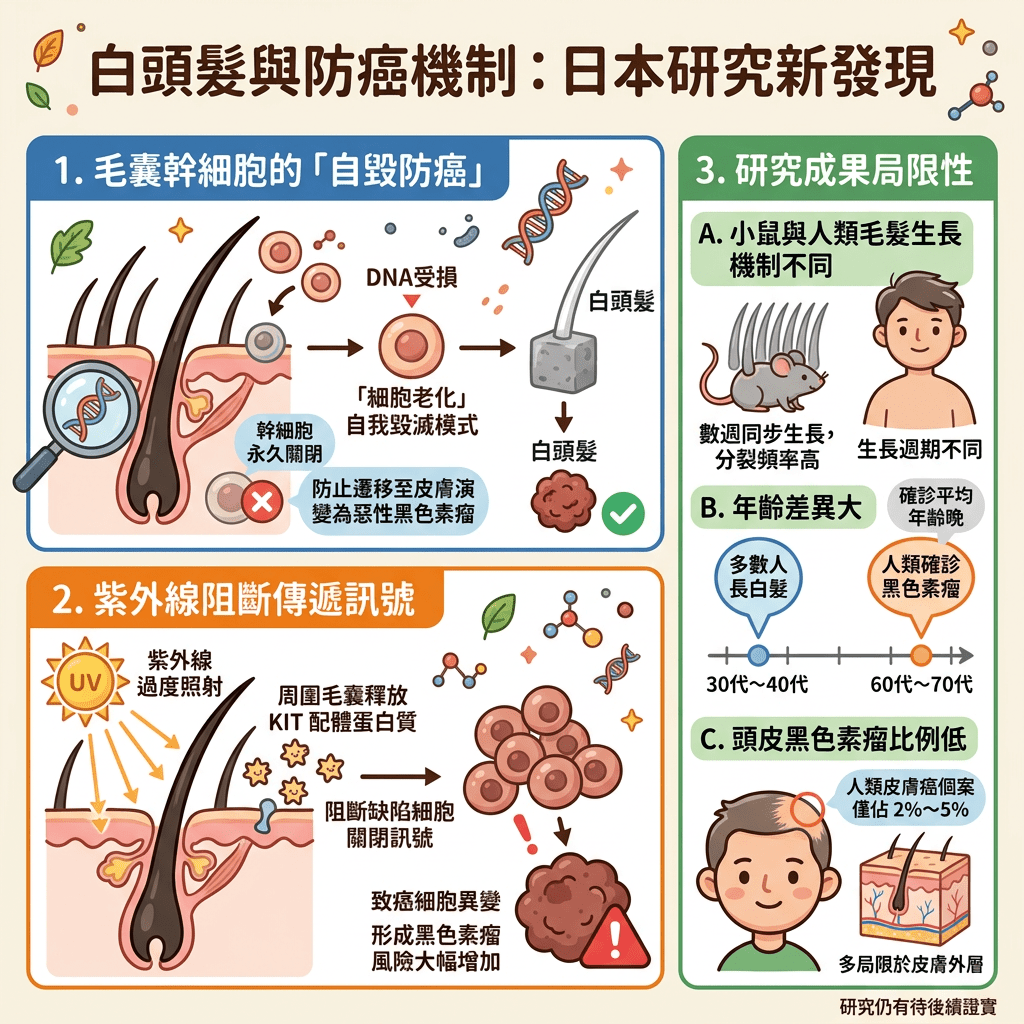有白头发等于「身体抗癌」? 有白头发等于「身体抗癌」?