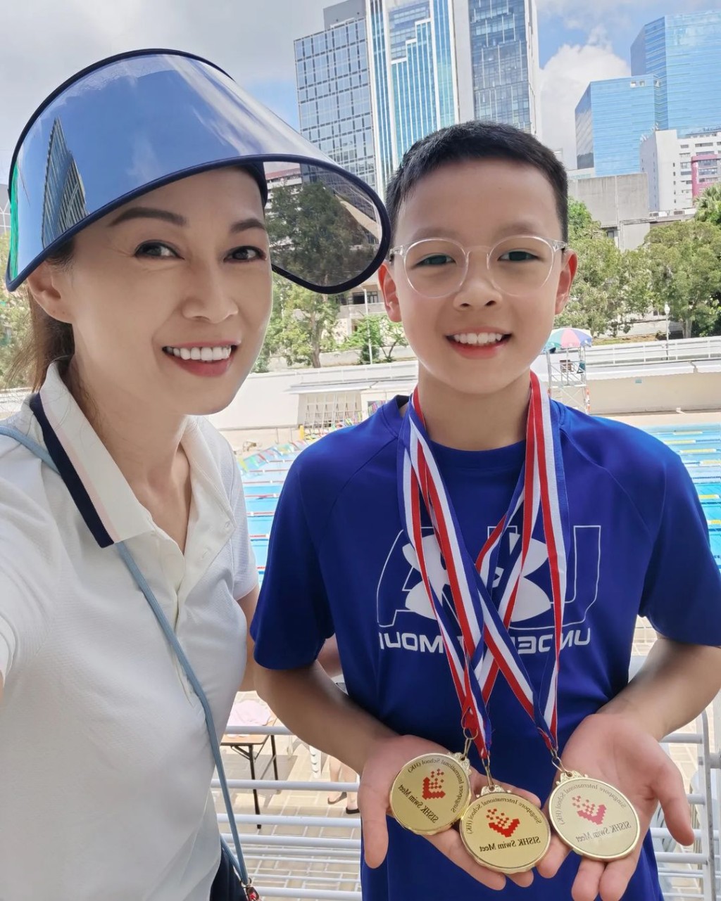姚瑩瑩的兒子Evan又再奪得獎牌。