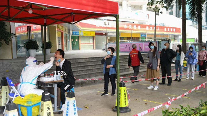 深圳市在半個月內錄得過百宗新冠確診。新華社資料圖片