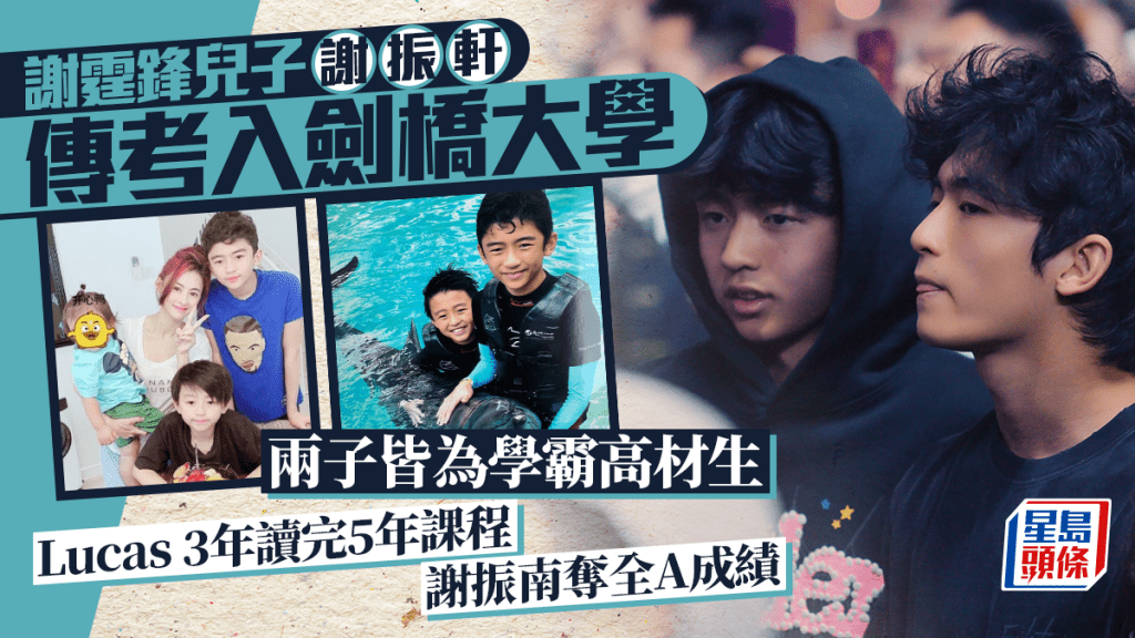 謝霆鋒兒子謝振軒傳考入劍橋大學  兩子皆為學霸高材生  Lucas 3年讀完5年課程 謝振南奪全A成績