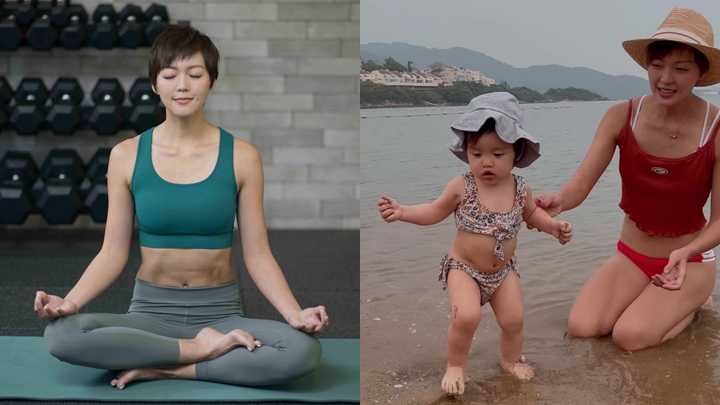 梁諾妍拍廣告展現完美線條， 期望「Sir Face」長大擁有Mom Body。