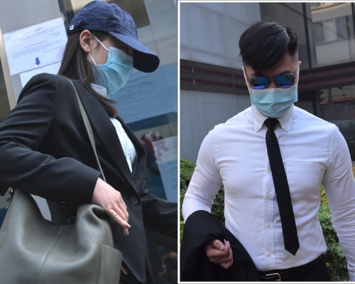 女事主馮嘉茵(左),被告蔡智浩(右)。