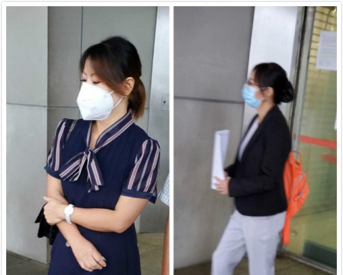 被告楊佳 （左）；被告歐麗花（右）。