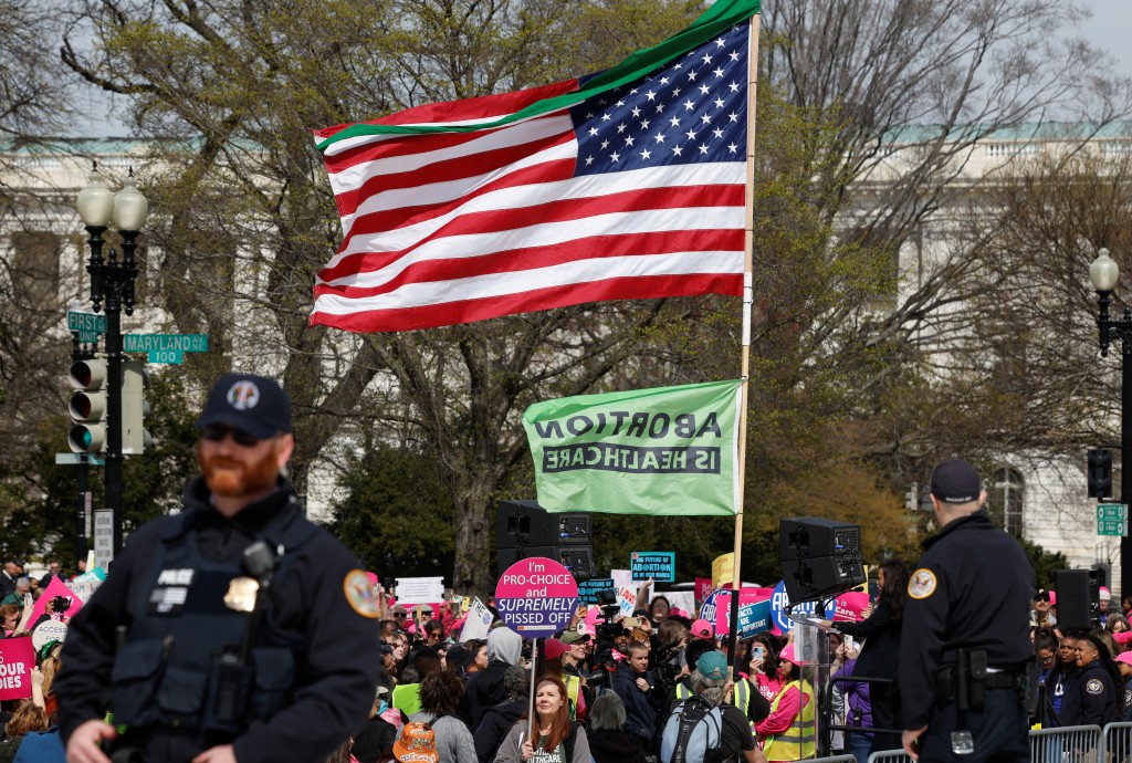 美国经常有捍卫堕胎权的示威。路透社